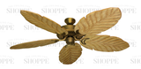 Riviera brushed gold ceiling fan with Arbor 100 maple blades