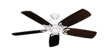 Riviera Pure White Ceiling Fan with Arbor 425 Cherry Blades