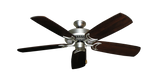 Riviera Satin Steel Ceiling Fan with Arbor 425 Cherry Blades