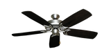 Riviera Satin Steel Ceiling Fan with Arbor 425 Dark Walnut Blades