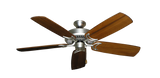 Riviera Satin Steel Ceiling Fan with Arbor 425 Oak Blades