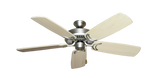 Riviera Satin Steel Ceiling Fan with Arbor 425 Whitewash Blades