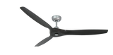 60 inch Solara Smart Ceiling Fan by TroposAir - Brushed Nickel Motor Finish and Oil Rubbed Bronze Blades