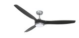 60 inch Solara Smart Ceiling Fan by TroposAir - Brushed Nickel Motor Finish and Oil Rubbed Bronze Blades