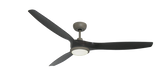 60 inch Solara Smart Ceiling Fan by TroposAir - Driftwood Motor Finish and Oil Rubbbed Bronze Blades