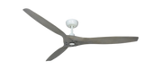 60 inch Solara ceiling fan in pure white and driftwood blades