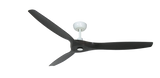 60 inch Solara Smart Ceiling Fan by TroposAir - Pure White Motor Finish and Oil Rubbed Bronze Blades