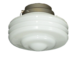 Light 114 - Small Globe White Ceiling Fan Light