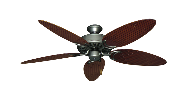52 inch Dixie Belle Ceiling Fan - Bamboo or Palm Style Reversible Blades