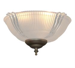 Light 180 - Ribbed Bowl Glass Ceiling Fan Light