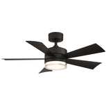 42 inch Wynd Ceiling Fan - Matte Black Finish with light