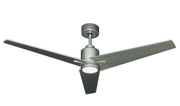 52 inch Reveal Ceiling Fan in Brushed Nickel with Brushed Nickel Blades with LED Light