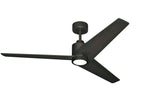 52 inch Reveal Ceiling Fan in Oil Rubbed Bronze Motor Finish and Distressed Hickory Blades and LED Light