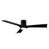 54 inch Aviator Ceiling Fan - Matte Black Finish with light