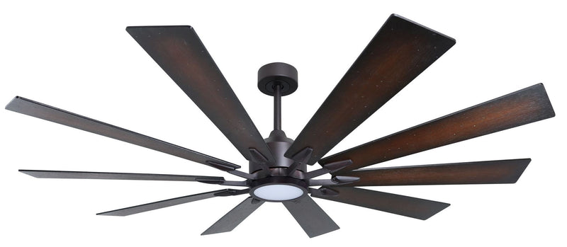 66 inch Fusion - Oil Rubbed Bronze with Distressed Hickory Blades and LED Light