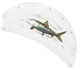 52 inch Nautical Dixie Belle Ceiling Fan - Bonefish - Game Fish of the Florida Keys Custom Canvas Blades