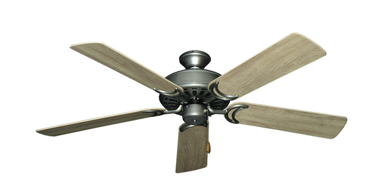 Dixie Belle traditional ceiling fan in Brushed Nickel with 52 inch Beachwood Blades