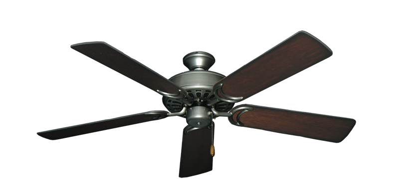 Dixie Belle traditional ceiling fan in Brushed Nickel with 52 inch Distressed Cherry Blades