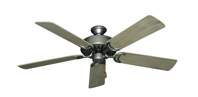 Dixie Belle traditional ceiling fan in Brushed Nickel with 52 inch Driftwood Blades