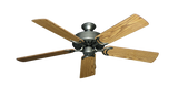 Dixie Belle traditional ceiling fan in Brushed Nickel with 52 inch Oak Gloss Blades