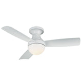 44 inch Orb ceiling Fan with LED Light in Matte White