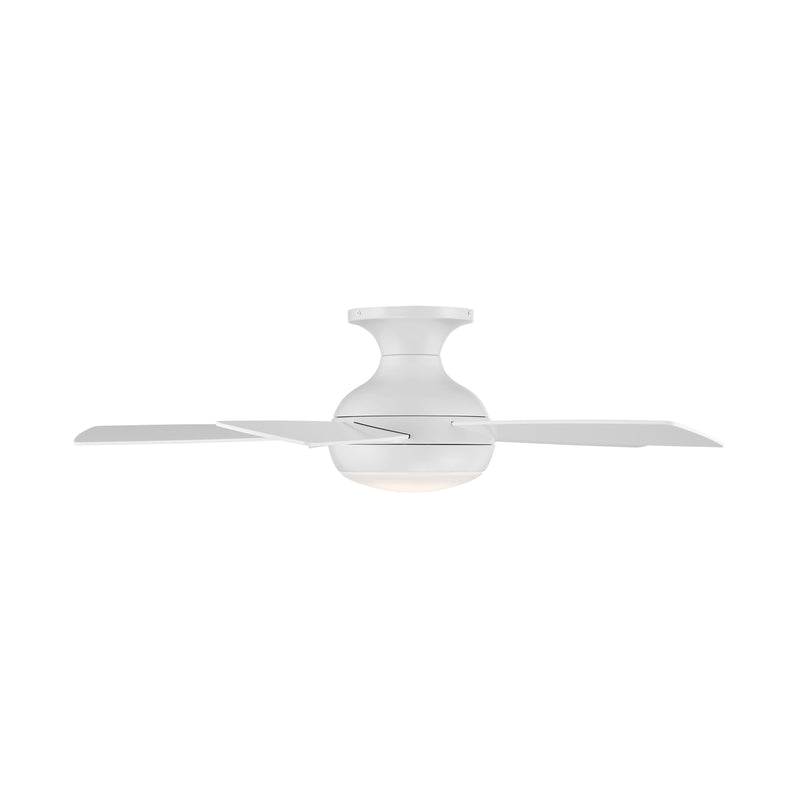44 inch Odyssey Flush by WAC Smart Fans - Matte White (Shown from Side)