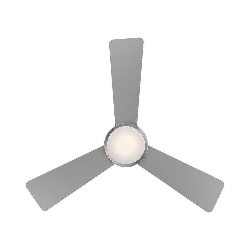 44 inch Hug by WAC Smart Fans - Brushed Nickel (Shown from Bottom)