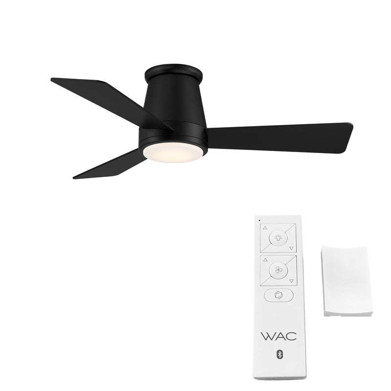 44 inch Hug by WAC Smart Fans - Matte Black (Shown with Bluetooth Remote)
