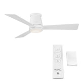 52 inch Hug by WAC Smart Fans - Matte White shown with Remote