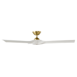 58 inch Torque by Modern Forms - Soft Brass and Matte White side view