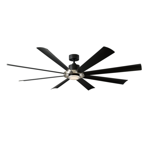 72 inch Aura Smart Fan by Modern Forms - Matte Black and Brushed Nickel