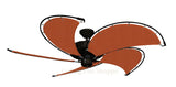 52 inch Raindance Matte Black Ceiling Fan - Sunbrella Rust Orange Canvas Blades