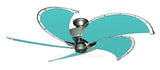 52 inch Brushed Nickel Dixie Belle Ceiling Fan - Sunbrella Aruba Canvas Blades
