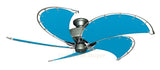 52 inch Brushed Nickel Dixie Belle Ceiling Fan - Sunbrella Pacific Blue Canvas Blades