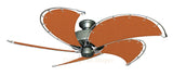 52 inch Brushed Nickel Dixie Belle Ceiling Fan - Sunbrella Rust Canvas Blades