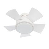 26 inch Vox Flush mount Ceiling Fan - Matte White Finish