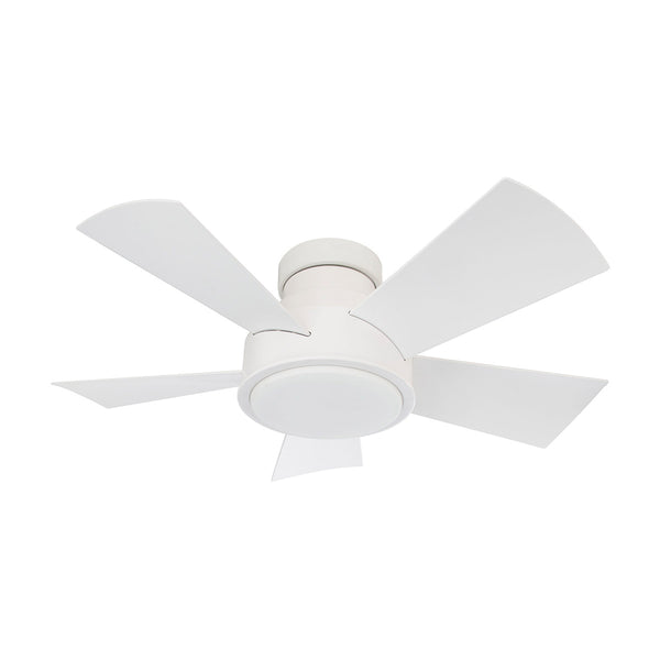 38 inch Vox Flush mount Ceiling Fan - Matte White Finish