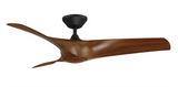 62 inch Zephyr Luminaire Ceiling Fan by Modern Forms - Matte Black with Distressed Koa Blades