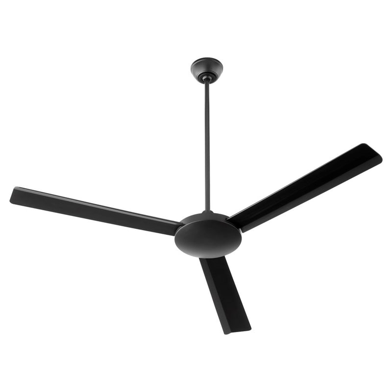 Aerovon 60 inch Three-Blade ceiling Fan by Quorum - Matte Black