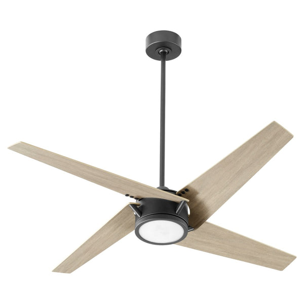 Axis 54 inch Ceiling Fan with LED Light by Quorum - Black