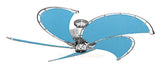 52 inch Chrome Dixie Belle Ceiling Fan - Sunbrella Capri Canvas Blades