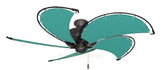 52 inch Oil Rubbed Bronze Dixie Belle Ceiling Fan - Sunbrella Aquamarine Canvas Blades