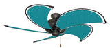 52 inch Oil Rubbed Bronze Dixie Belle Ceiling Fan - Sunbrella Turquoise Canvas Blades