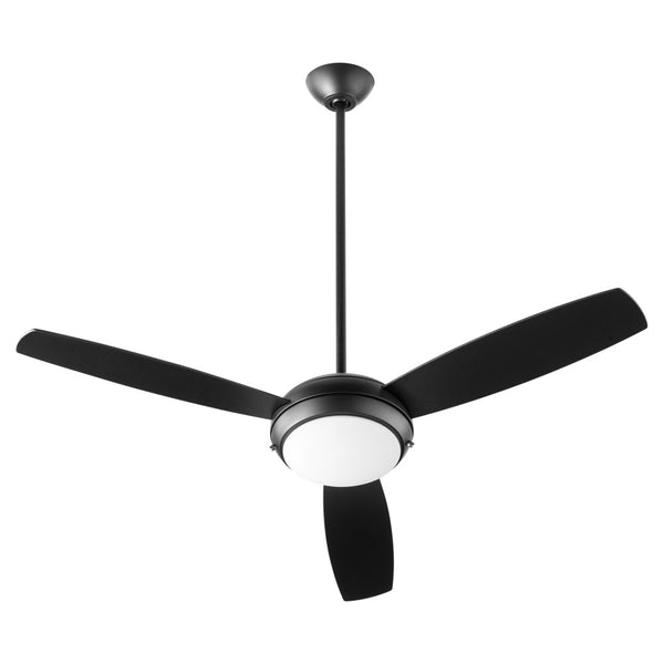 Expo 52 inch Three-Blade Ceiling Fan by Quorum - Matte Black