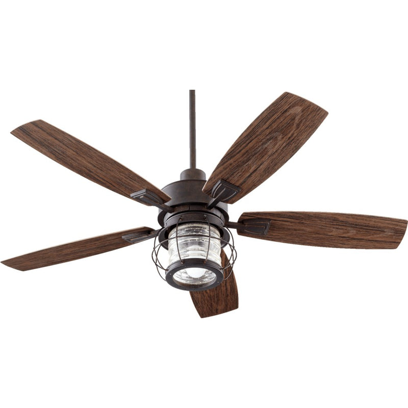 Galveston 52 inch Outdoor Farmhouse Ceiling Fan by Quorum - Toasted Sienna