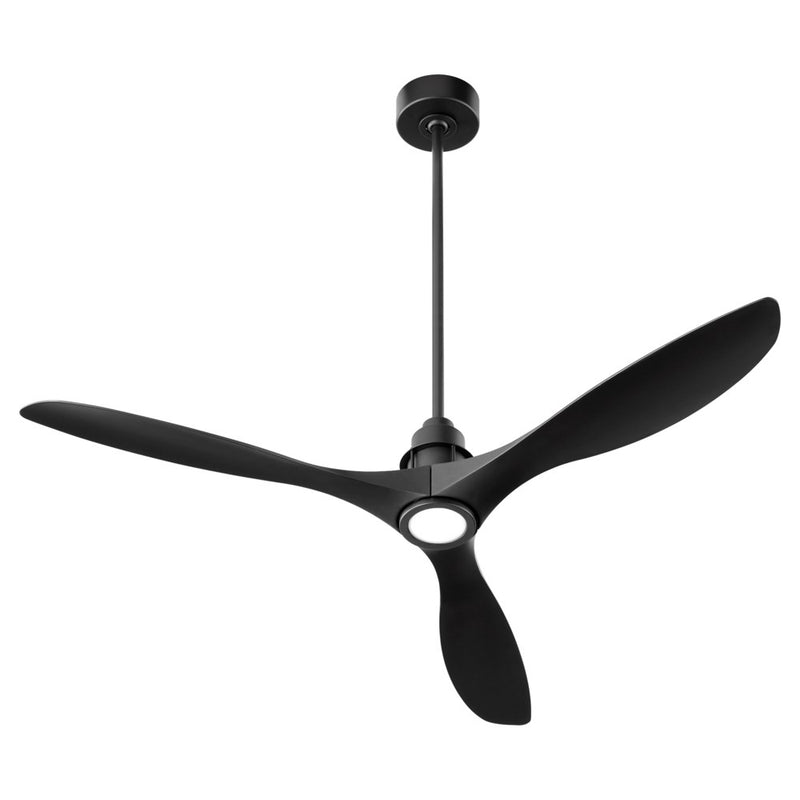 MARINO 54 inch Ceiling Fan with LED Light by Quorum - Matte Black