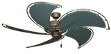 52 inch Raindance Nautical Ceiling Fan in Antique Bronze - Classic Green Canvas Blades