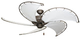 52 inch Raindance Nautical Ceiling Fan in Antique Bronze - Classic White Canvas Blades