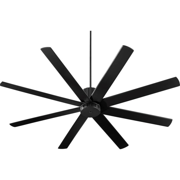 Proxima 72 inch 8-Blade Ceiling Fan by Quorum - Black (Indoor)