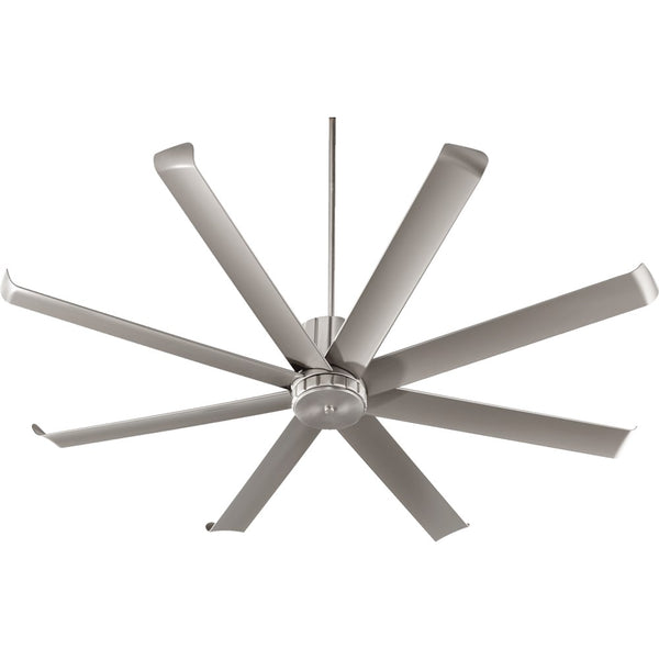 Proxima Patio 72 inch 8-Blade Ceiling Fan by Quorum - Satin Nickel (Wet-rated)